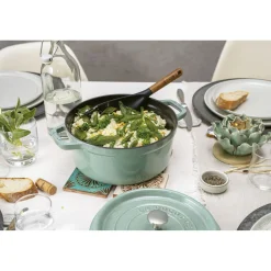 Cocotte 26 cm, rund, Salbeigrün, Gusseisen
