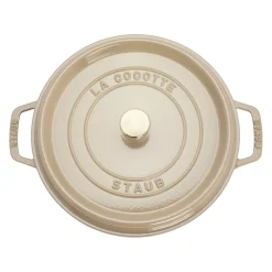 Cocotte 22 cm, rund, Sesam, Gusseisen