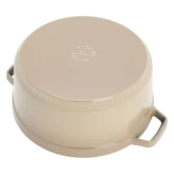 Cocotte 22 cm, rund, Sesam, Gusseisen
