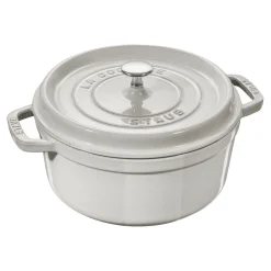 Cocotte 20 cm, rund, Weisser Trüffel, Gusseisen