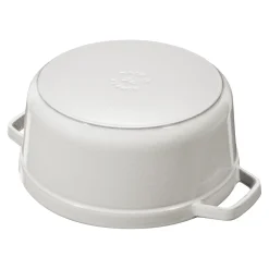 Cocotte 20 cm, rund, Weisser Trüffel, Gusseisen