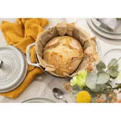 Cocotte 28 cm, rund, Weisser Trüffel, Gusseisen