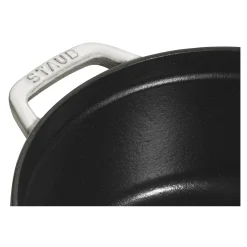 Cocotte 26 cm, rund, Weisser Trüffel, Gusseisen
