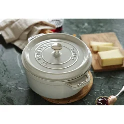 Cocotte 18 cm, rund, Weisser Trüffel, Gusseisen