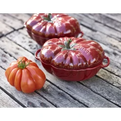 Cocotte 16 cm, Tomate, Kirsch-Rot, Keramik