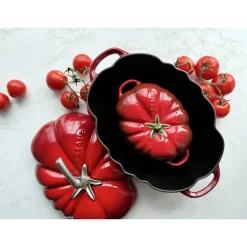 Cocotte 25 cm, Tomate, Kirsch-Rot, Gusseisen