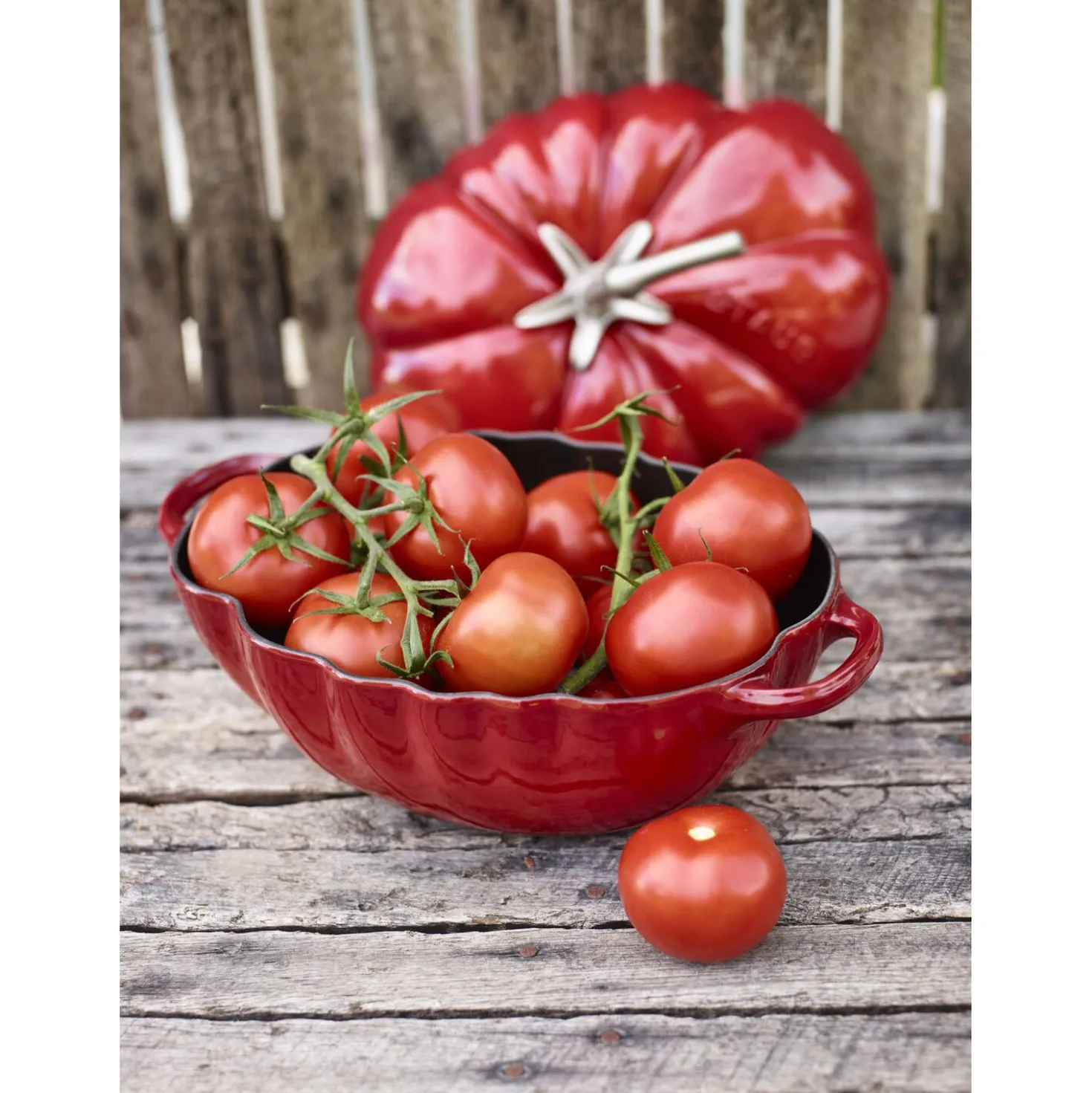 Cocotte 25 cm, Tomate, Kirsch-Rot, Gusseisen
