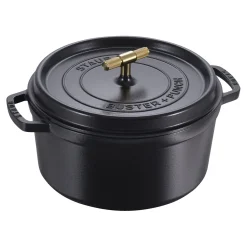 Cocotte Buster+Punch 28 cm, rund, Schwarz, Gusseisen