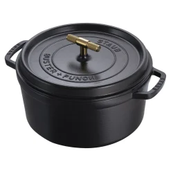 Cocotte Buster+Punch 28 cm, rund, Schwarz, Gusseisen