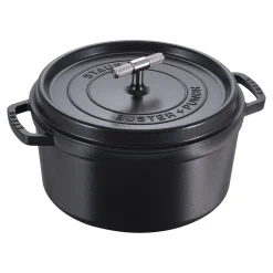 Cocotte Buster+Punch 28 cm, rund, Schwarz, Gusseisen