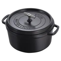 Cocotte Buster+Punch 28 cm, rund, Schwarz, Gusseisen