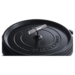Cocotte Buster+Punch 28 cm, rund, Schwarz, Gusseisen