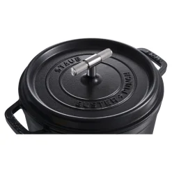 Cocotte Buster+Punch 24 cm, rund, Schwarz, Gusseisen