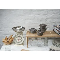 Cocotte Set 4-tlg, rund, Antik-Grau, Keramik
