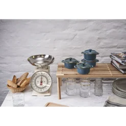 Cocotte Set 4-tlg, rund, Antik-Türkis, Keramik