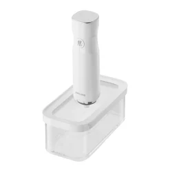 CUBE Box M / 21 cm, Transparent-Weiß