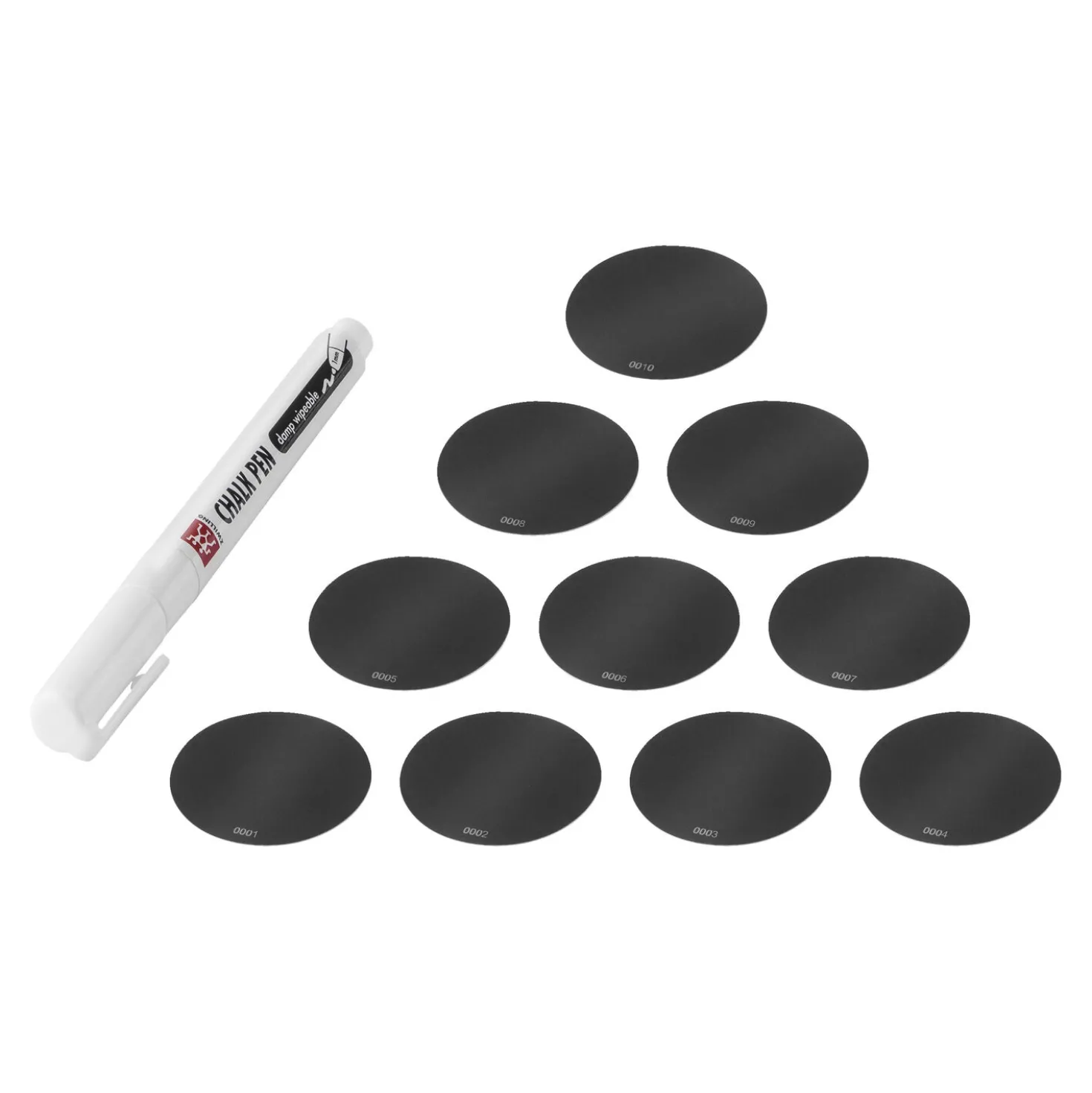 CUBE Set Etiketten und Kreidestift, 11-tlg