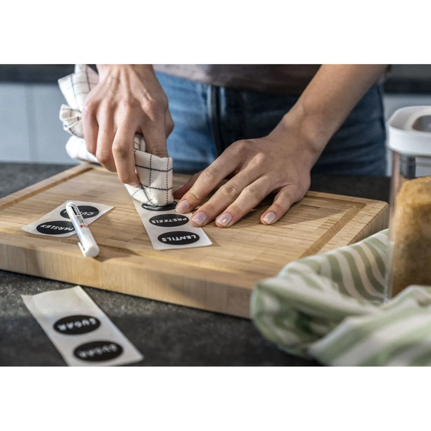 CUBE Set Etiketten und Kreidestift, 11-tlg
