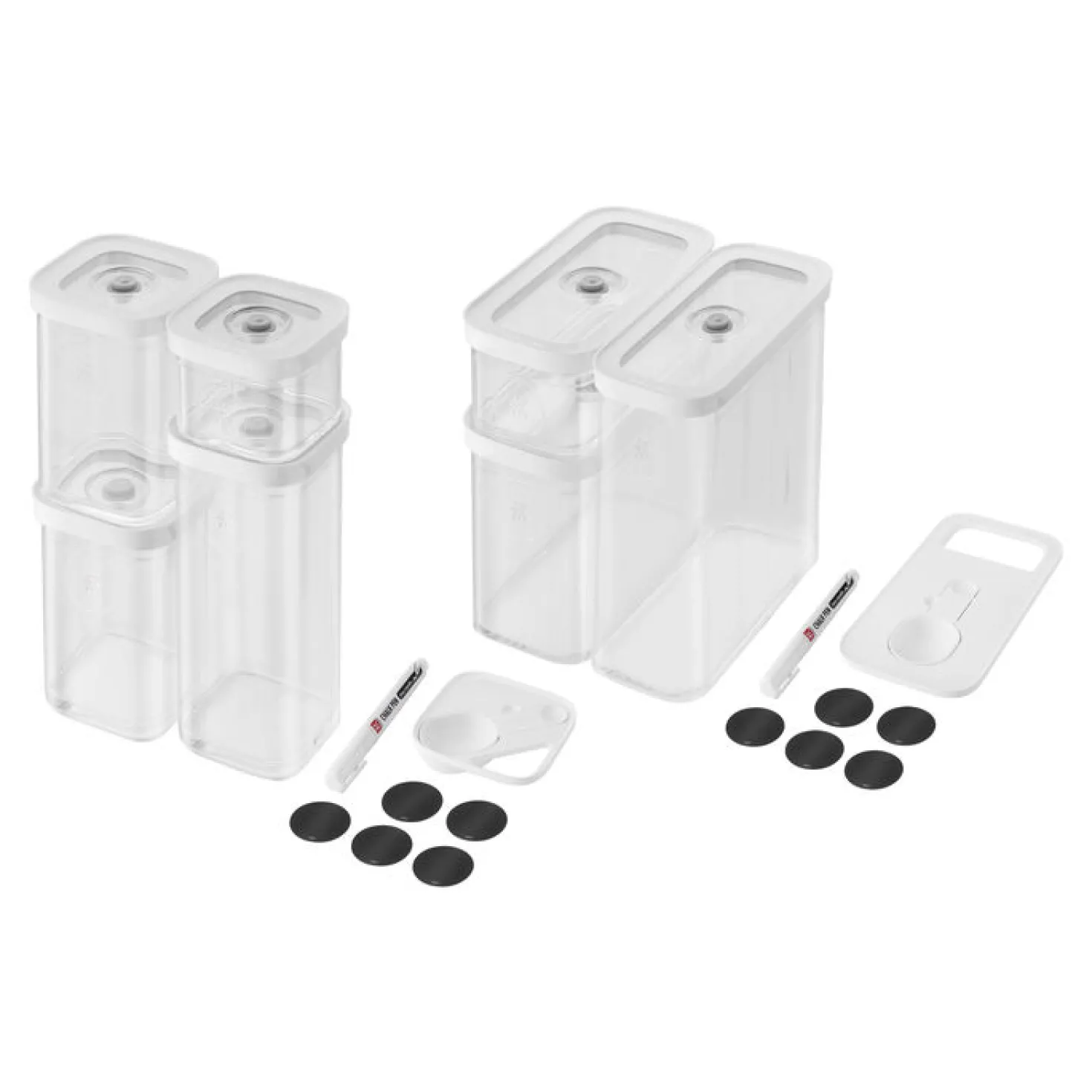 Cube Set S & M Boxen, transparent weiß / 11- TLG.