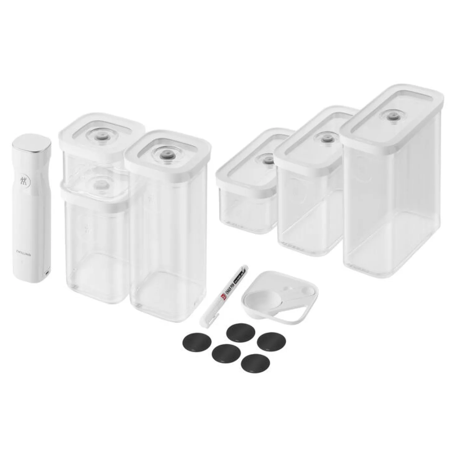 CUBE Vakuum Starter Set, S & M / 9-tlg., transparent weiß