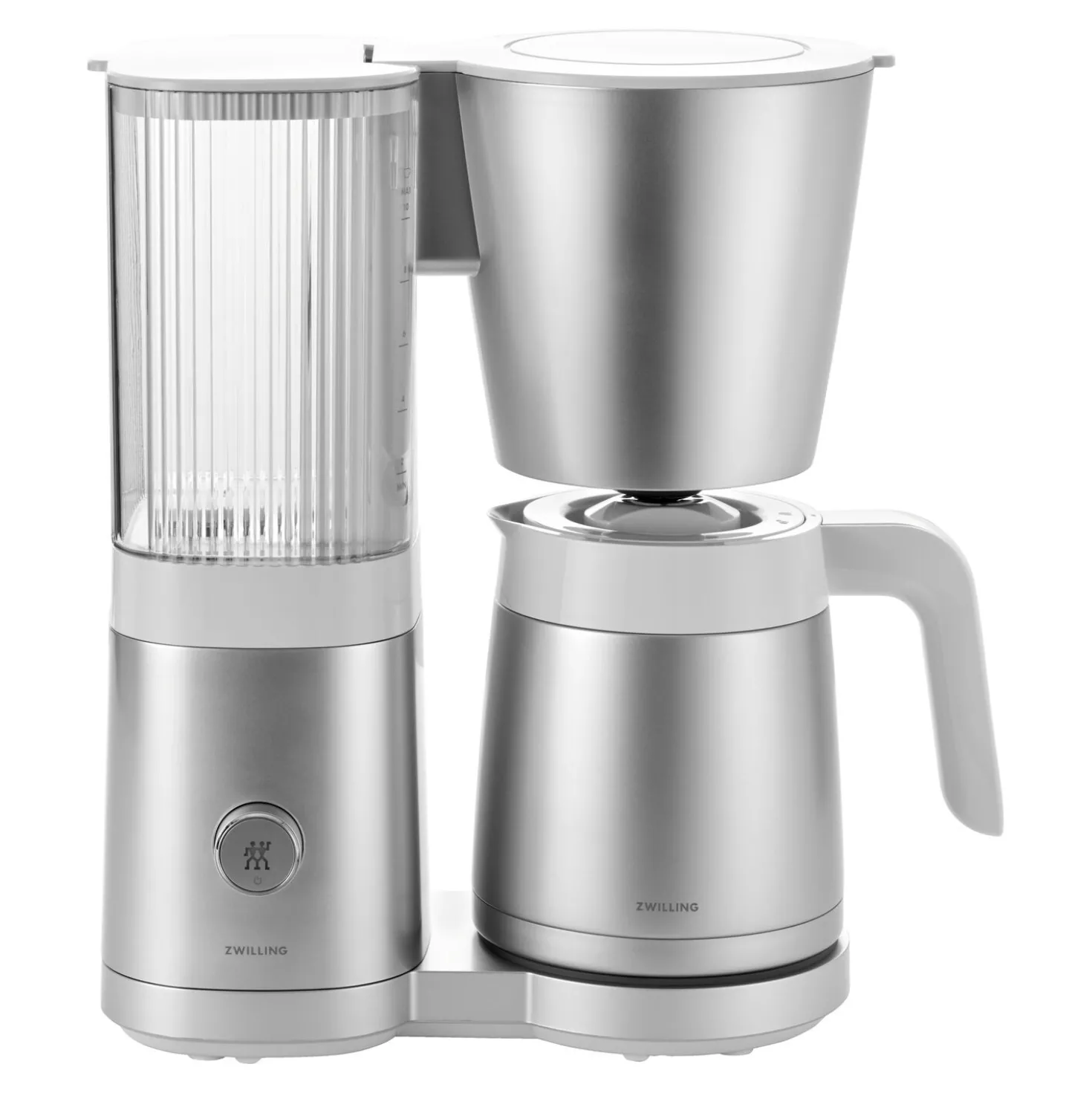 Filterkaffeemaschine, 1,25 l, Silber-Weiß