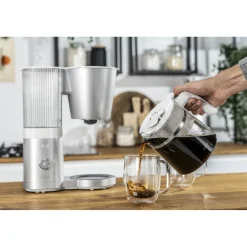Filterkaffeemaschine, 1,5 l, Silber-Weiß