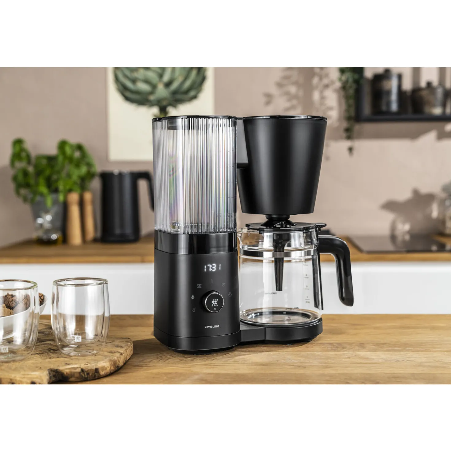 Filterkaffeemaschine, 1,5 l, Schwarz