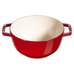 Fondue Set 16 cm, rund, Kirsch-Rot, Gusseisen