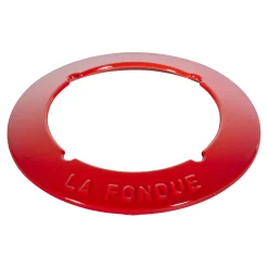 Fondue Set 16 cm, rund, Kirsch-Rot, Gusseisen