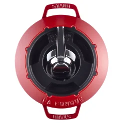 Fondue Set 20 cm, rund, Kirsch-Rot, Gusseisen