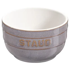 F&ouml;rmchenset 9 cm / 2-tlg, rund, Antik-Grau, Keramik