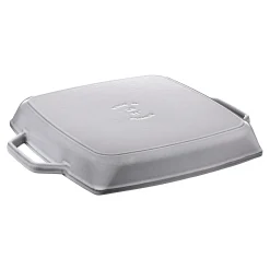 Grillpfanne 28 cm, quadratisch, Graphit-Grau, Gusseisen