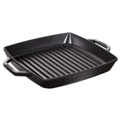 Grillpfanne 28 cm, quadratisch, Schwarz, Gusseisen