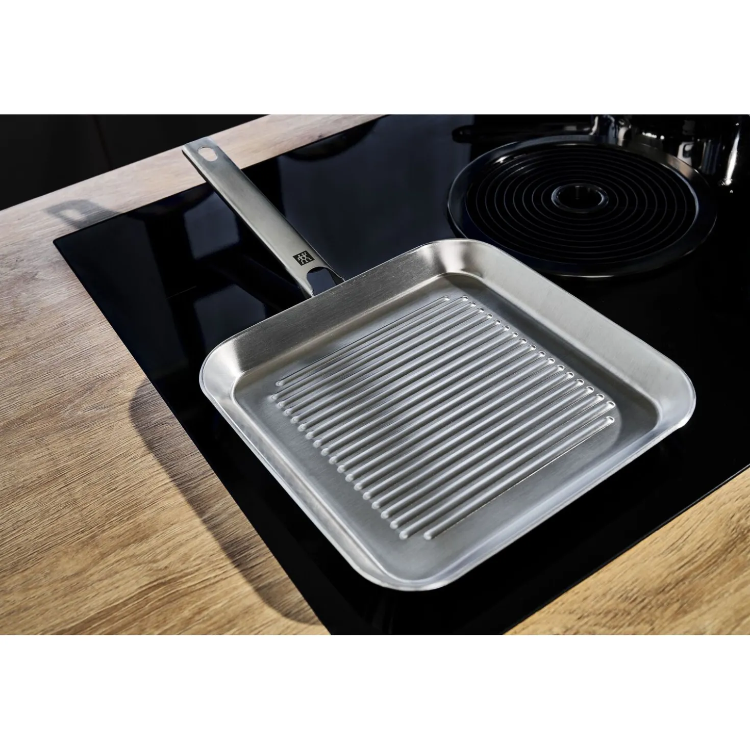 Grillpfanne 24 x 24 cm, 18/10 Edelstahl, Silber