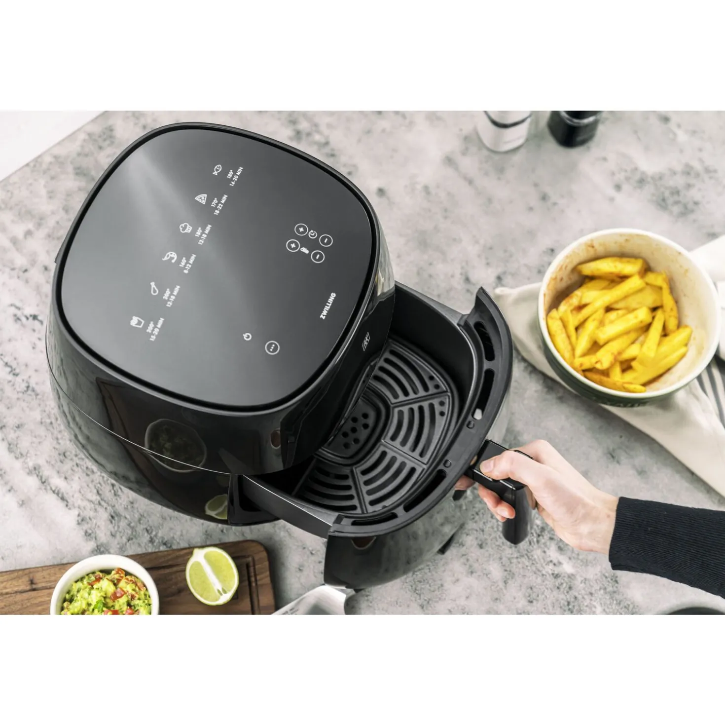 Heißluftfritteuse 4 l, Schwarz