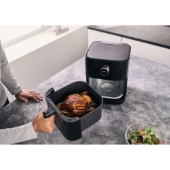 Heißluftfritteuse 6 l, Schwarz