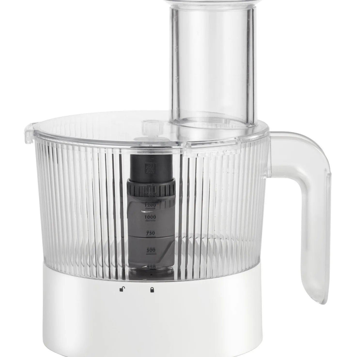 Hochleistungsstandmixer Pro mit Food Processor, Silber-Weiß