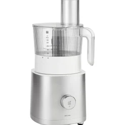 Hochleistungsstandmixer Pro mit Food Processor, Silber-Weiß