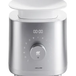 Hochleistungsstandmixer Pro mit Food Processor, Silber-Weiß
