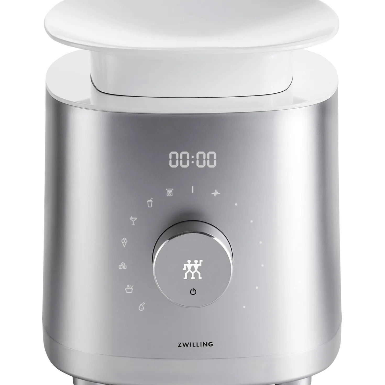 Hochleistungsstandmixer Pro mit Food Processor, Silber-Weiß