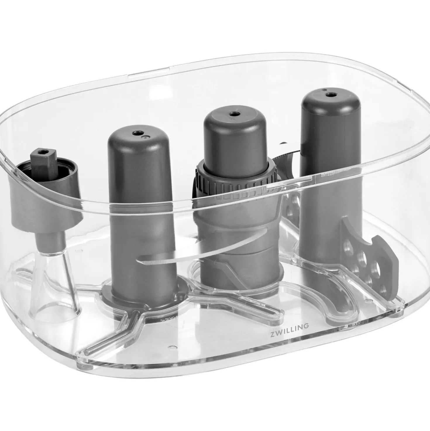 Hochleistungsstandmixer Pro mit Food Processor, Silber-Weiß