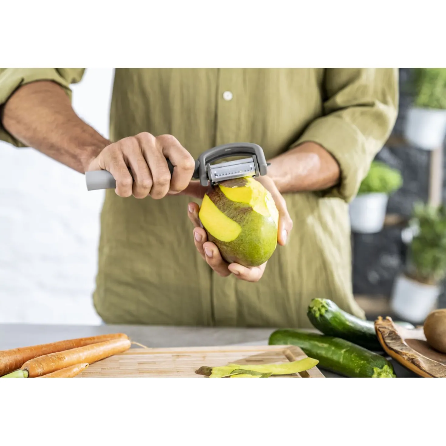 5-in-1 Sparschäler, Grau