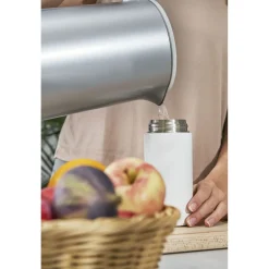 Isolierflasche für Tee & Infused Water, 420 ml, Edelstahl, Weiß-grau