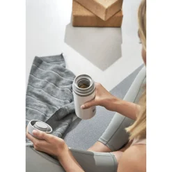 Isolierflasche für Tee & Infused Water, 420 ml, Edelstahl, Weiß-grau