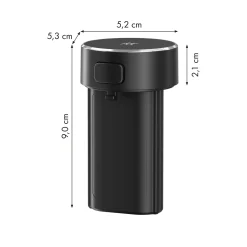 Kabelloser Stabmixer mit digitaler Küchenwaage und Zerkleinerer, 5-tlg. Schwarz
