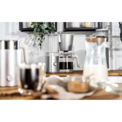 Kaffeemühle & Filterkaffeemaschine Set, 2-tlg. / 1,5 l, Silber-Weiß, Kunststoff