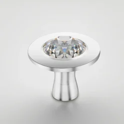 Knauf mit Kristall von Swarovski, Edelstahl