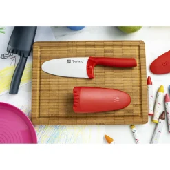 Kochmesser 10 cm, Rot