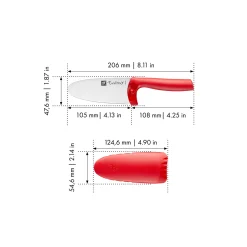 Kochmesser 10 cm, Rot