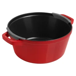 Kochtopfset Stackable 2-tlg, rund, Kirsch-Rot, Gusseisen